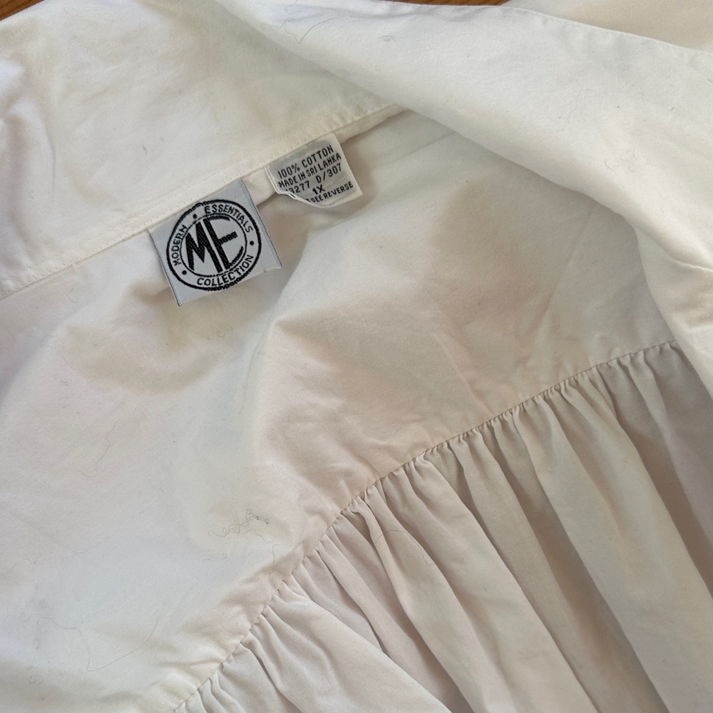 Papery Crisp Cotton Classic White Poet’s Shirt - Picture 6 of 9